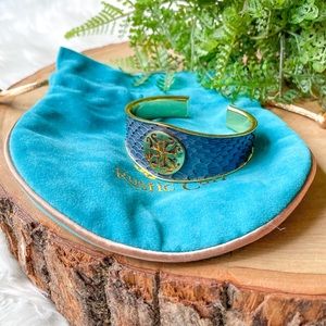 Rustic Cuff Blue Monique Python Snake Bracelet NEW